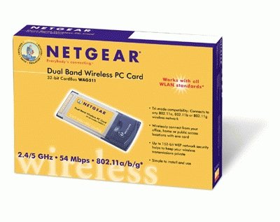 Netgear Wag511 Tarjeta Pc Card Wireless Dual Band 2.4 Y 5 Ghz