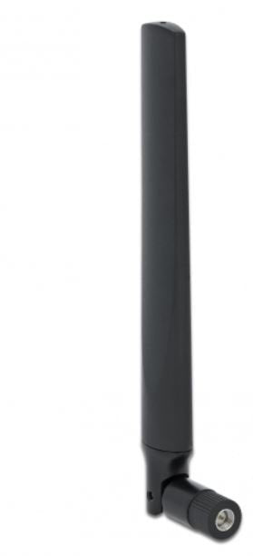 Delock 5g Lte Antenne Sma Stecker -3.3-1.3dbi Omnidirektional Mit Kippgelenk Schwarz