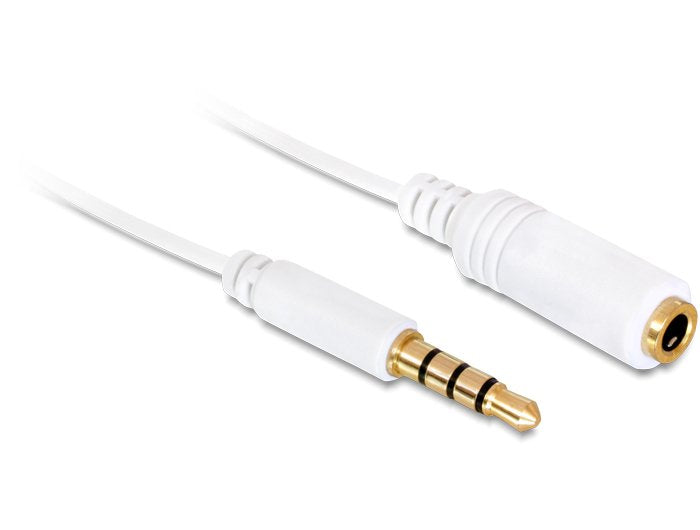 Delock Verlängerungscable Audio Klinke 3,5 Mm Stecker   Buchse 4 Pin 0,5 M