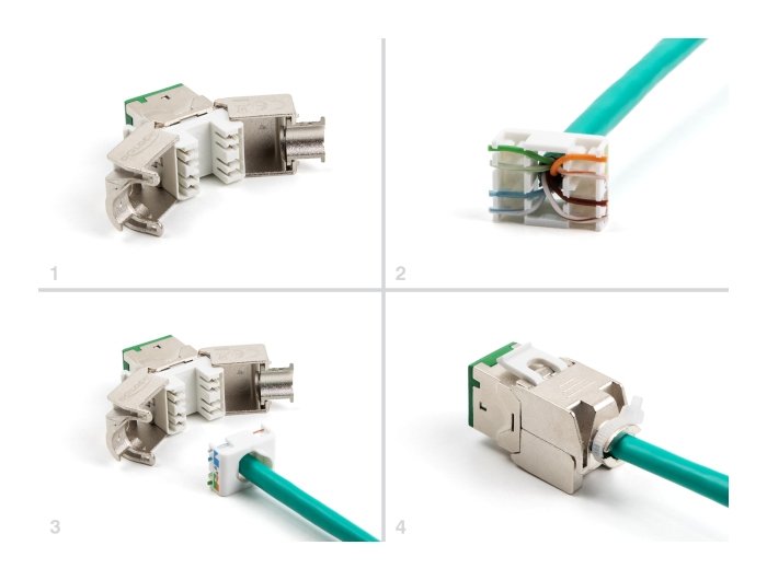 Delock Keystone Modulo Rj45 Hembra A Lsa Cat.6a Verde Set 10 Piezas