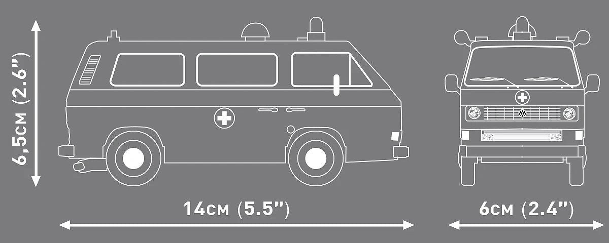 Cobi Volkswagen T3 Krankenwagen (Massstab 1:35) Cobi-24636