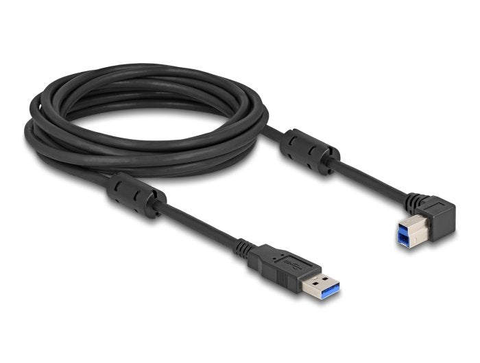 Delock 81111 Cable Usb 5 Gbps Tipo-A Macho A Tipo-B Macho 90° Acodado A La Derecha 5 M