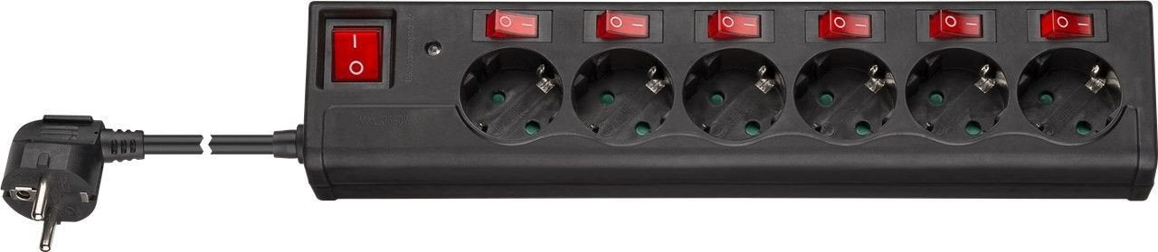 EAN 4040849725678 - Goobay 72567 limitador de tensión Negro 6 salidas AC 230 V 1,5 m imagen 1