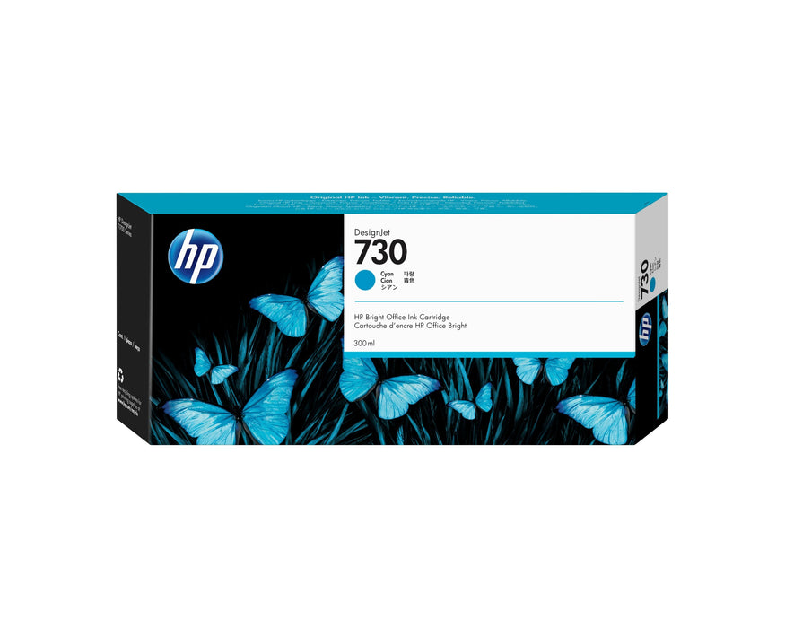 EAN 0190781771265 - HP 730 300-ml Cyan DesignJet Ink Cartridge cartucho de tinta 1 pieza(s) Original Alto rendimiento (XL) imagen 1