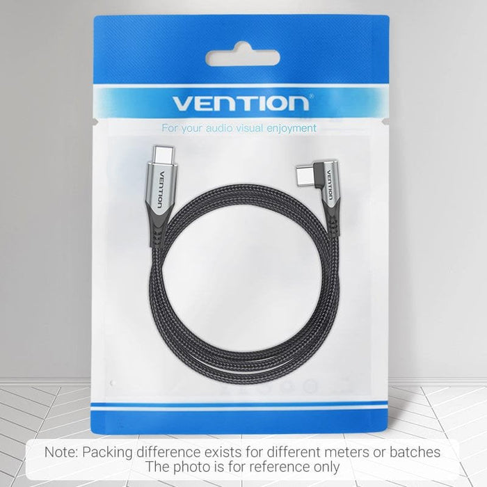 Usb 2.0 Usb-C Male Right Angle Cabl To Usb-C Male 5a Cable 2m Gray A