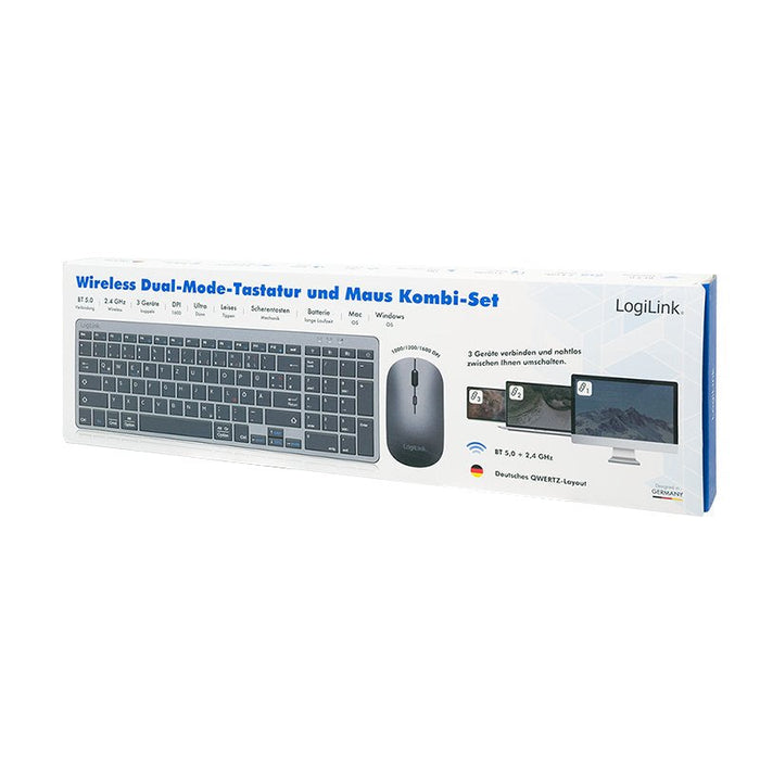 Logilink 2,4ghz Funk Dual-Mode Teclado & Raton Set