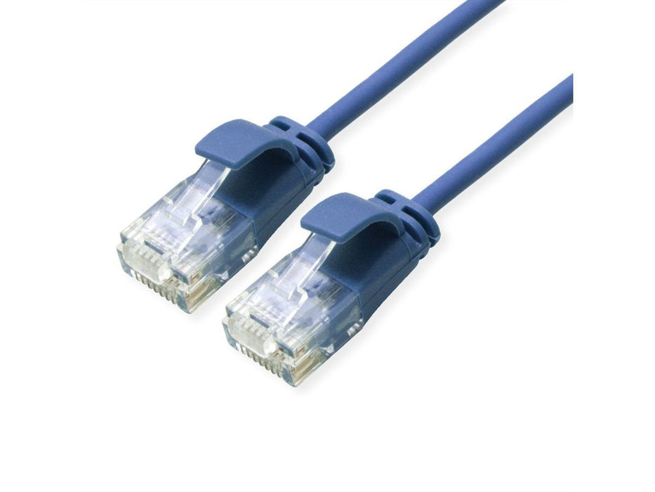 Roline Verde Utp Cable De Red Cat.6a (Class Ea), Lsoh, Slim, Blau, 0,15 M