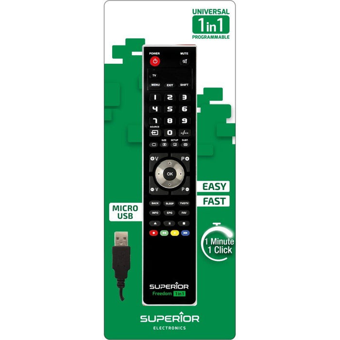 EAN 8054242080216 - nuovaVideosuono FREEDOM1IN1 mando a distancia IR inalámbrico DVD/Blu-ray, Media player, PC, SAT, Altavoz  imagen 1
