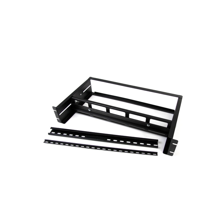 Startech.Com Juego Kit De Riel Din Ajustable Montable En Rack Armario Bastidor Con Rieles Top Hat Mini G Rails Juego De Rieles Para Rack Negro 2u 19" Para P/N: Rk12od2 Rk2537bkm Rk3236bkf Rk4236bkb Rk4242bk24 Rk4242bk30 Rk4od Rkqmcab12v2