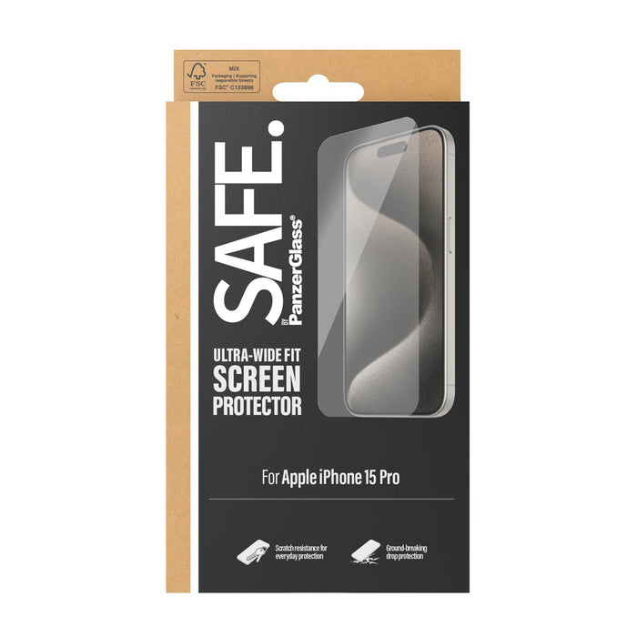 EAN 5711724955358 - PanzerGlass SAFE. by ® Screen Protector iPhone 15 Pro | Ultra-Wide Fit Protector de pantalla Apple 1 piez imagen 3