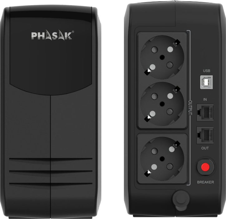 EAN 5605922001620 - Phasak PH 9497 sistema de alimentación ininterrumpida (UPS) Línea interactiva 0,75 kVA 450 W 3 salidas AC imagen 4