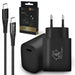 EAN 5906168634307 - Extralink Smart Life | Rinkinys USB Type-C to Type-C, 200cm, Juodas + kroviklis 18W PD3.0 | Juoda imagen 1