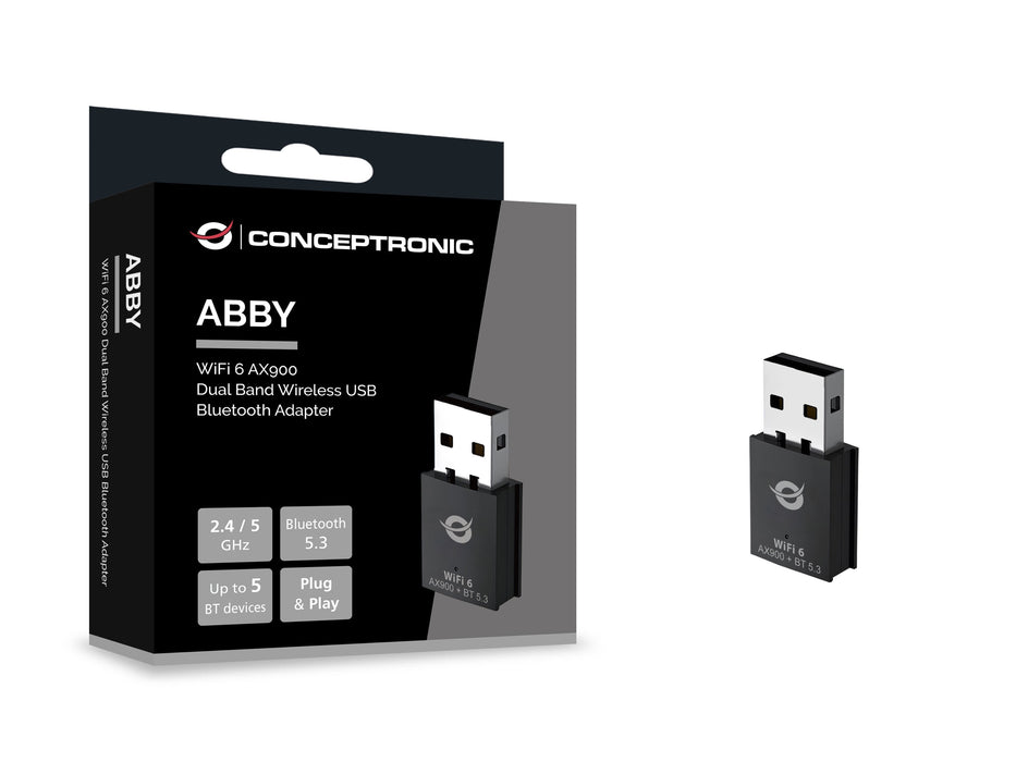 Usb Wifi 6 Y Bluetooth Conceptronc Abby26b Wifi 6 Ax900 Bt 5,3