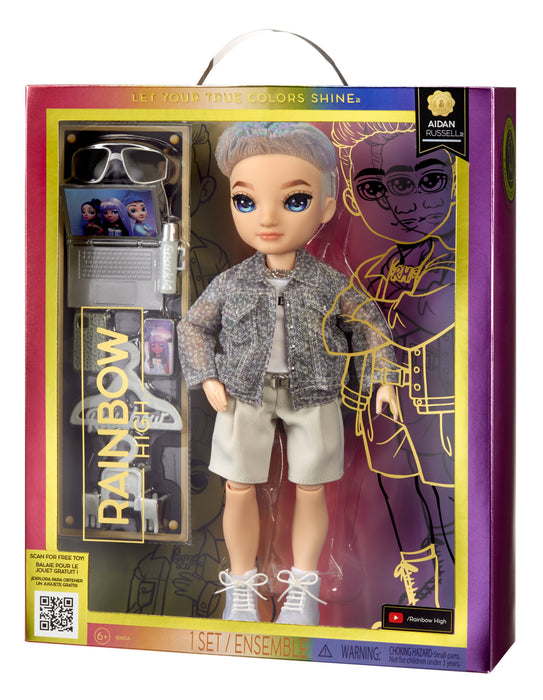 EAN 0035051583165 - Rainbow High Purple Fashion Doll- Aidan Russell imagen 9
