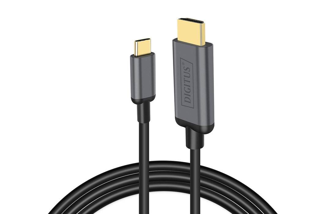 EAN 4016032465072 - Digitus DA-70821 adaptador de cable de vídeo 1,8 m USB Tipo C HDMI tipo A (Estándar) Gris imagen 4