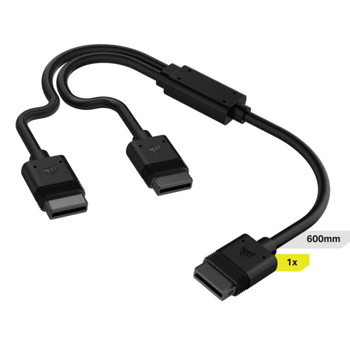 Corsair Icue Link Cable Y, 600 Mm, Recto, Negro, 1 Pieza Cl-9011124-Ww