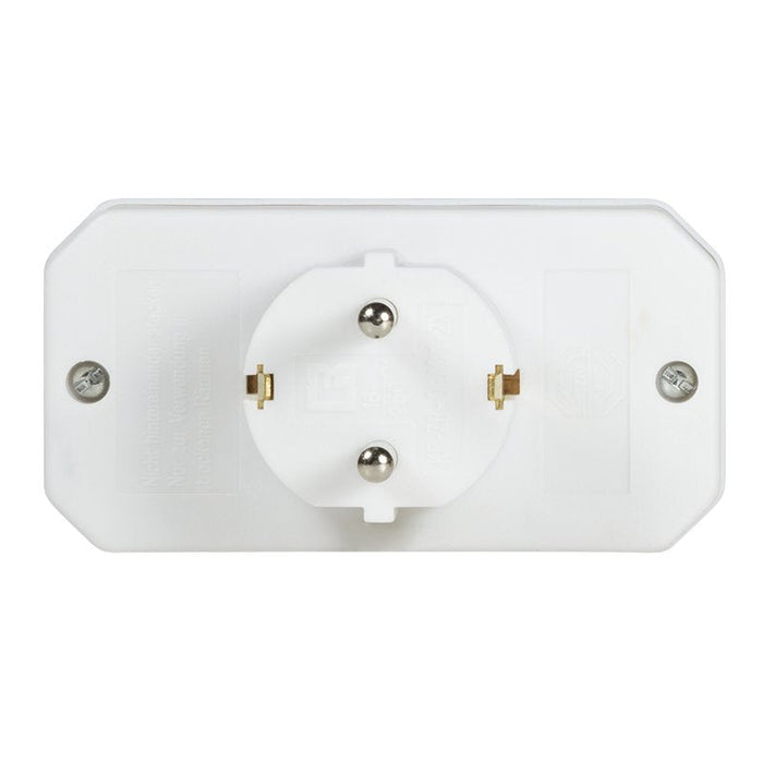 Logilink Adapter With 2 Euro + 1x Safety Socket, Blanco