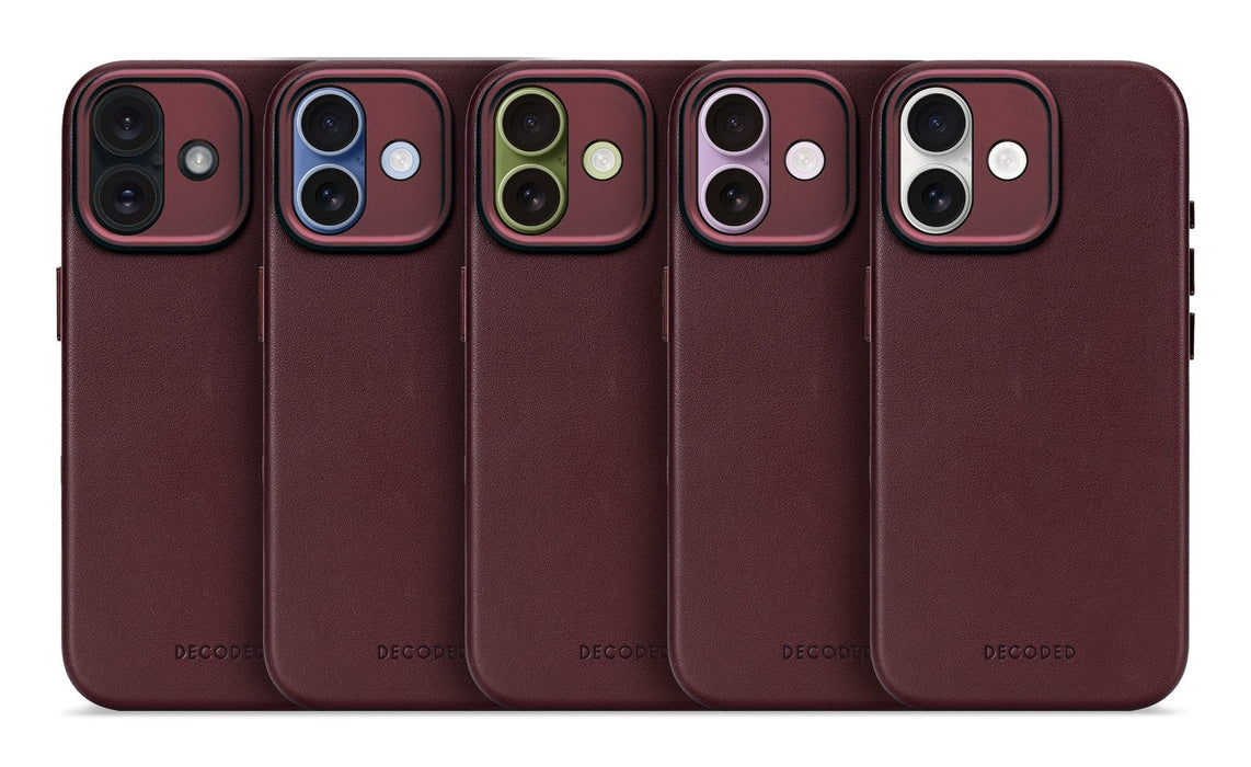 Decoded Leather Backcover Iphone 17 Dark Ruby
