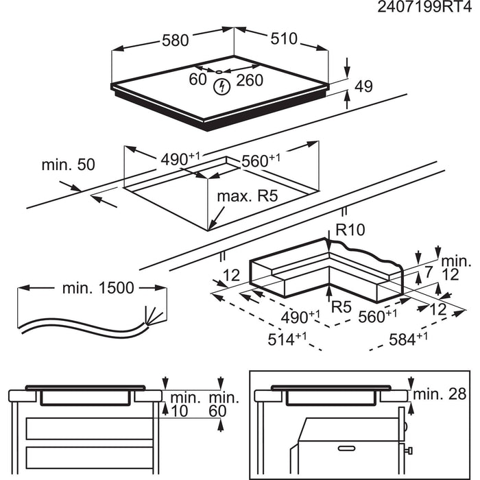 EAN 7333394049441 - Electrolux EIS62453IZ Negro Integrado 60 cm Con placa de inducción 4 zona(s) imagen 20