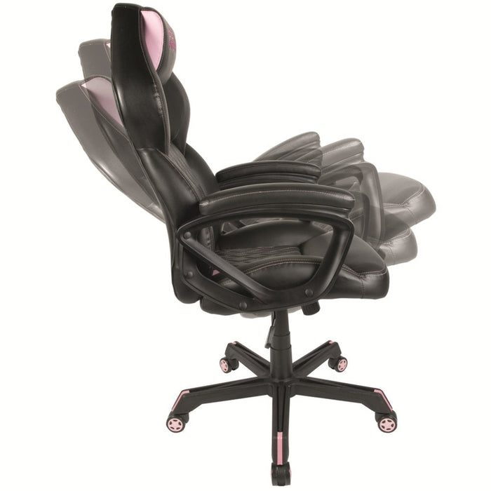 Silla Gamer Konix Geek Star Onyx Gran Comodidad Y Ergonomia Inclinacion Hasta 15º Color Negro Y Lila  Kon Chair Gk Star