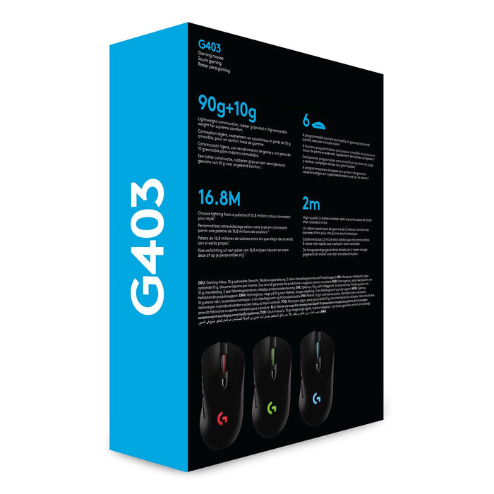 EAN 5099206083394 - Logitech G 910-005633 ratón Juego mano derecha USB tipo A Óptico 25600 DPI imagen 14
