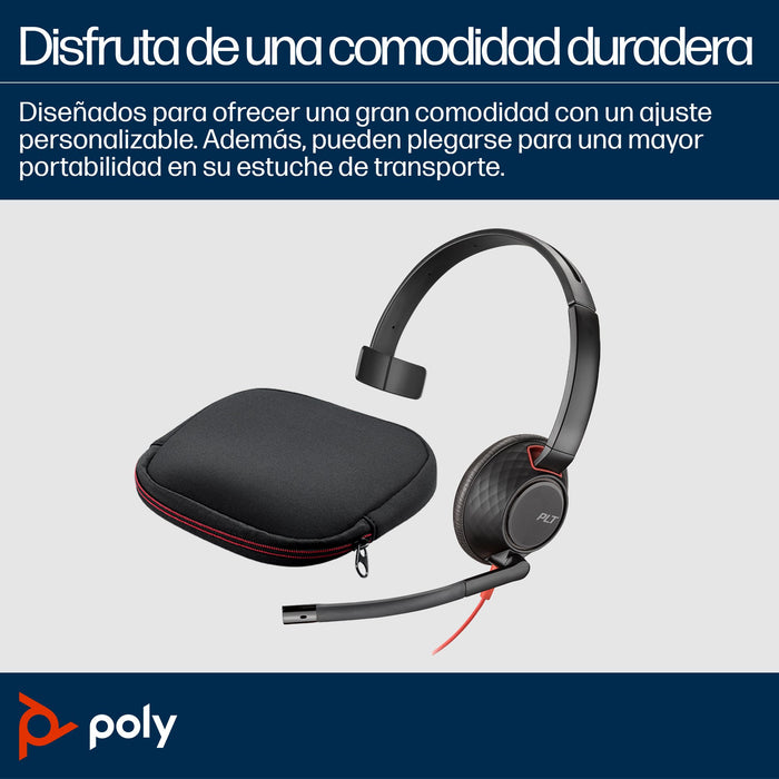 EAN 0197498433097 - HP Poly Blackwire 5210 Monaural USB-C Headset +3.5mm Plug +USB-C/A Adapter (Bulk) Alámbrico Diadema Ofici imagen 5