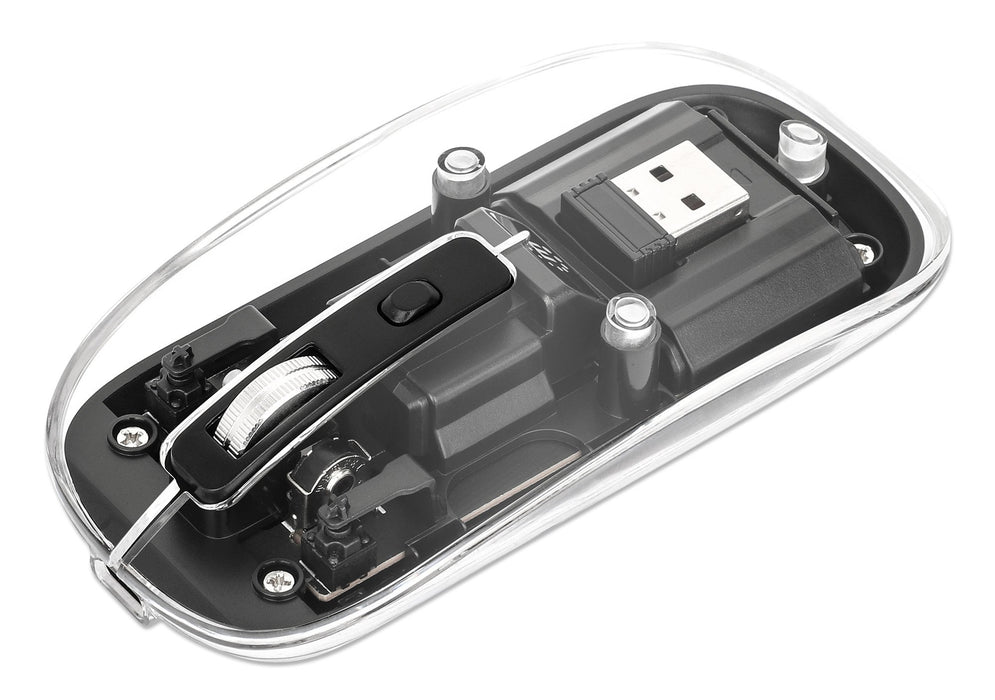 EAN 0766623190268 - Manhattan 190268 ratón Universal Ambidextro RF inalámbrico Óptico 1600 DPI imagen 1