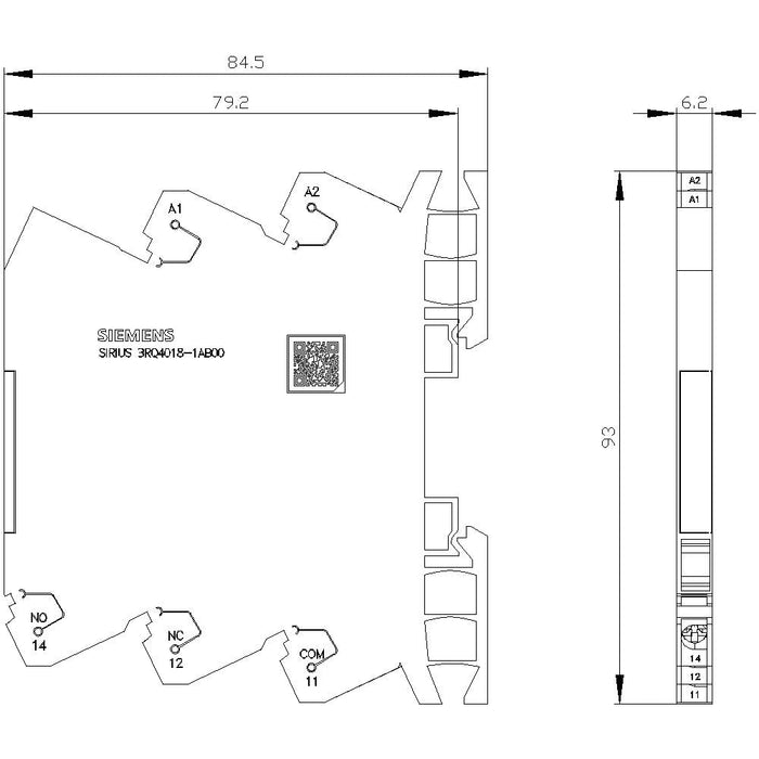 Siemens Ausgangskoppler 3rq4018-1ab00 Ac Dc 24v 1weschraubanschluss