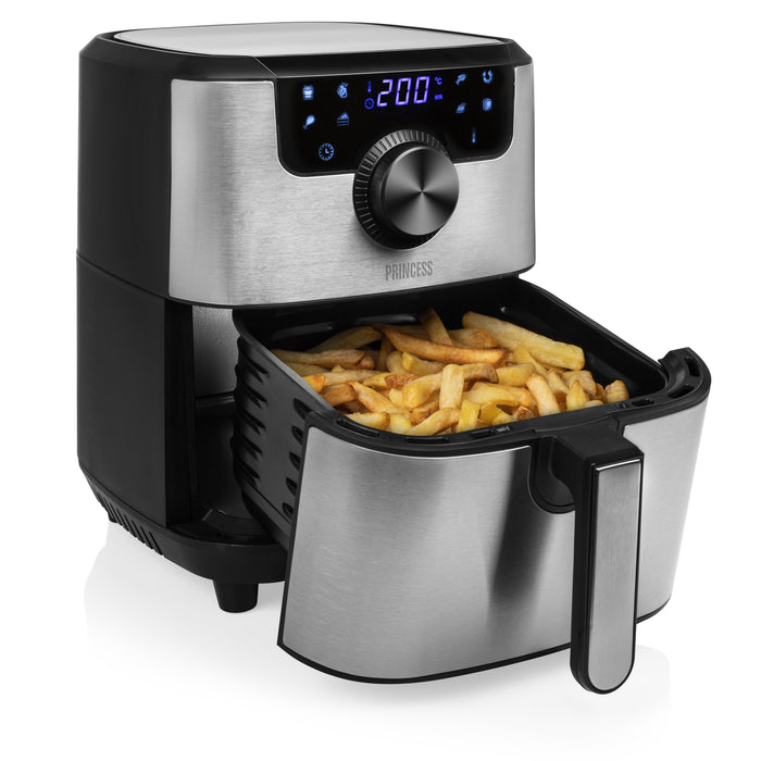 EAN 8713016091499 - Princess 182033 Sencillo 4,5 L Independiente 1500 W Freidora de aire caliente Plata imagen 6