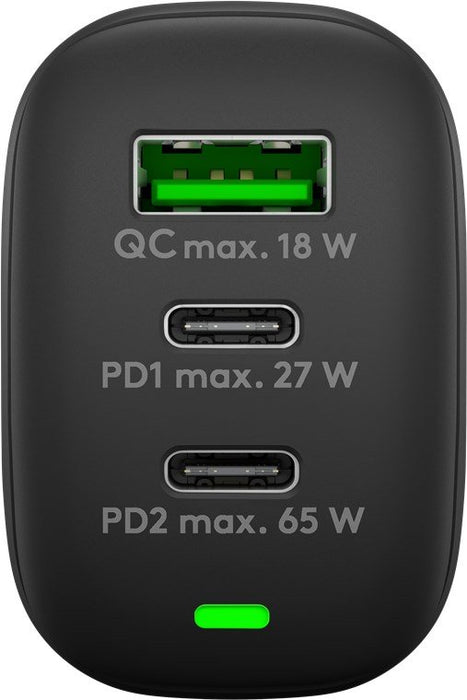 EAN 4040849654077 - Goobay 65407 cargador de dispositivo móvil Auriculares, Portátil, Smartphone, Tableta Negro Corriente alt imagen 3