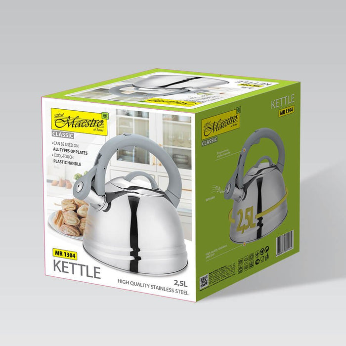 EAN 4820096555484 - Feel Maestro MR-1304 tetera 2,5 L Gris, Acero inoxidable imagen 3