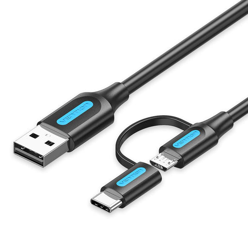 EAN 6922794753020 - Vention CQDBD cable USB USB 2.0 0,5 m USB A USB C/Micro-USB B 0,48 Gbit/s Negro imagen 1