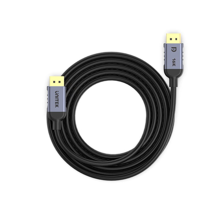 EAN 4894160053084 - UNITEK C1626GY01-2M DisplayPort 2.1 Black Negro, Gris imagen 2