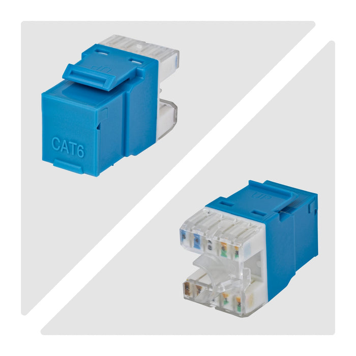 Startech.Com Startech - Keystone Jack - 180°, 110 Punch Down - Cat 6 - Utp - Rj-45 - Azul - Conforme Taa (Paquete Con 24)