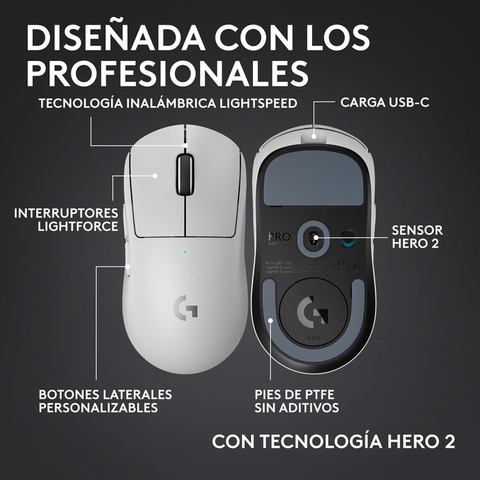 EAN 5099206130111 - Logitech G PRO X SUPERLIGHT 2c ratón Juego Ambidextro RF inalámbrico 44000 DPI imagen 15