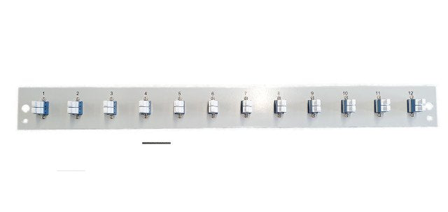 Bestckte Panel Frontal Con 12 X Lc Duplex Empalme Os2, Gris