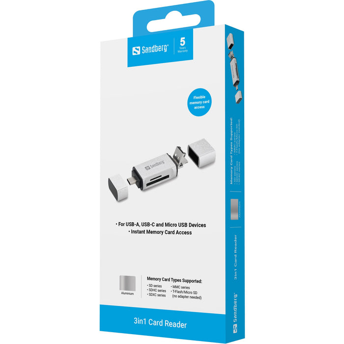 EAN 5705730136283 - Sandberg 136-28 lector de tarjeta Plata imagen 3