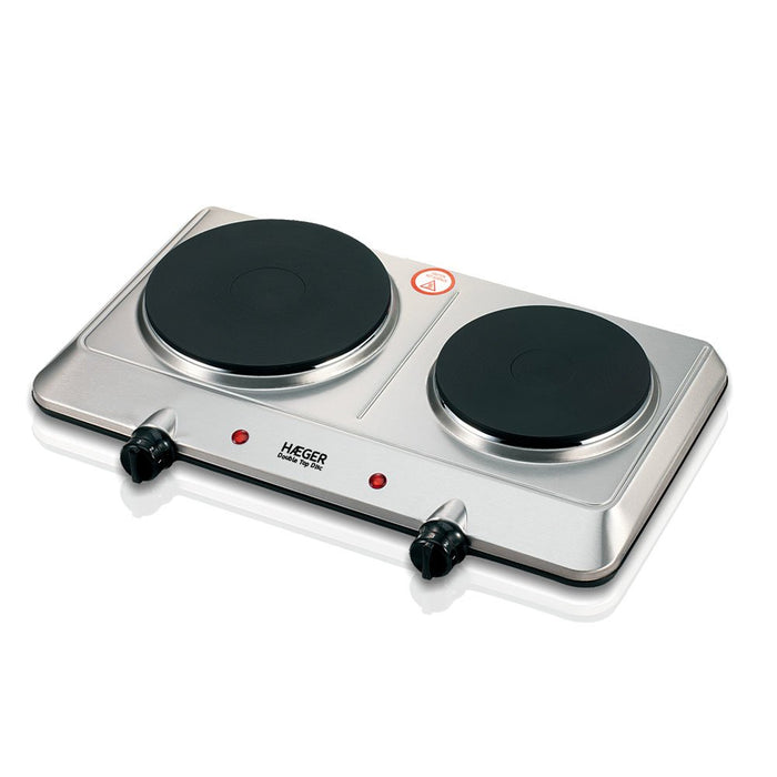 EAN 5608475015687 - Haeger HP-02S.015A hobs Acero inoxidable Encimera 45.5 cm Quemador en espiral 2 zona(s) imagen 1