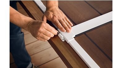Tesa Mosquitera Alu Puerta De Proteccion Plegable 2,2x1,0m Blanco