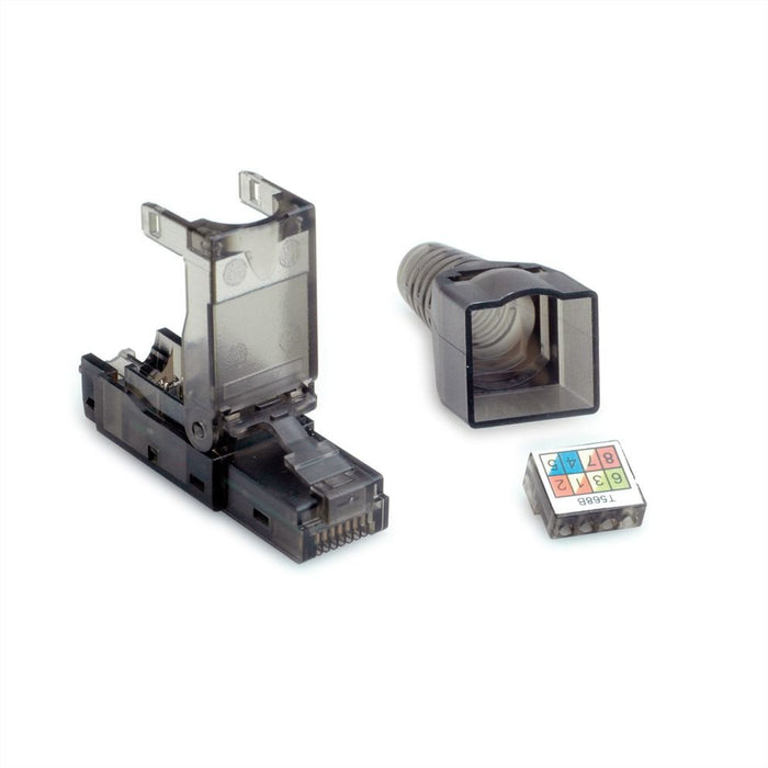 EAN 7630049610088 - VALUE 26.99.0372 conector RJ45 Negro, Transparente imagen 1