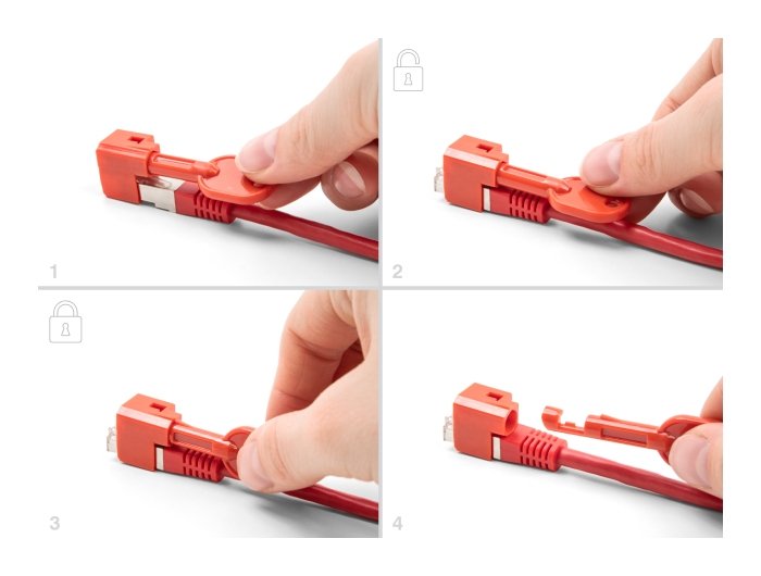 Delock 20929 Juego De Bloqueadores De Puertos Rj45 Para Rj45 Macho 10 Unidades