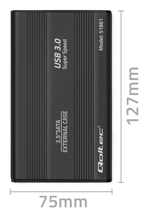 EAN 5901878518619 - Qoltec 51861 caja para disco duro externo Carcasa de disco duro/SSD Negro 2.5" imagen 7