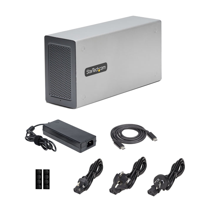 EAN 0065030895002 - StarTech.com 2TBT3-PCIE-ENCLOSURE base para portátil y replicador de puertos Alámbrico Plata imagen 10