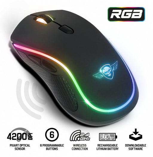 EAN 3700104455092 - Spirit of Gamer PRO-M9 ratón Juego Ambidextro RF inalámbrico Óptico 4200 DPI imagen 2