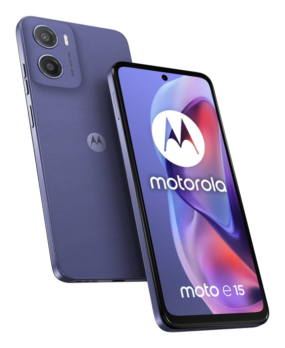 EAN 0840023281532 - Motorola moto e15 16,9 cm (6.67") SIM doble Android 14 Go edition 4G USB Tipo C 2 GB 64 GB 5200 mAh Lavan imagen 1