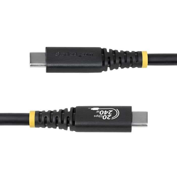 Cable Startech.Com Usb Usb-C (M) A Usb-C (M) Usb4 / Thunderbolt 3 / Thunderbolt 4 / Displayport 1.4 2 M Admite 4k120hz Resistente Rango De Potencia Ampliado (Epr) Admite Suministro De Carga 3 1 Flexible Negro