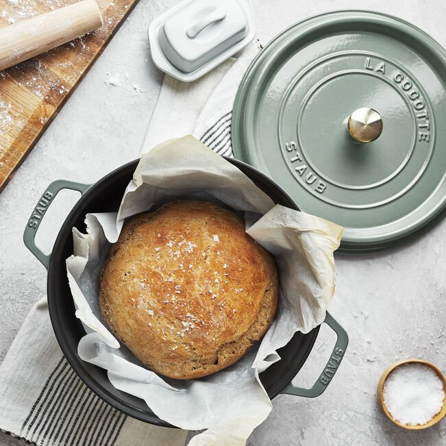 Staub La Cocotte 24cm Round, Eukalyptus, Cast Iron