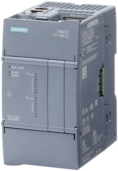 Siemens Simatic 6es7212-1hg50-0xb0 S7-1200 G2 Cpu 1212c Dc Dc Relais