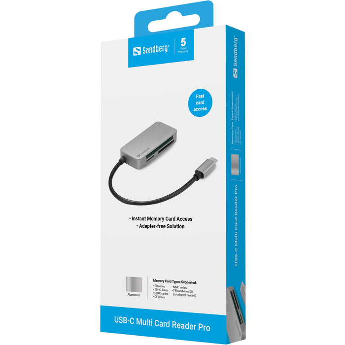 EAN 5705730136382 - Sandberg 136-38 lector de tarjeta USB 3.2 Gen 1 (3.1 Gen 1) Type-C Negro imagen 3