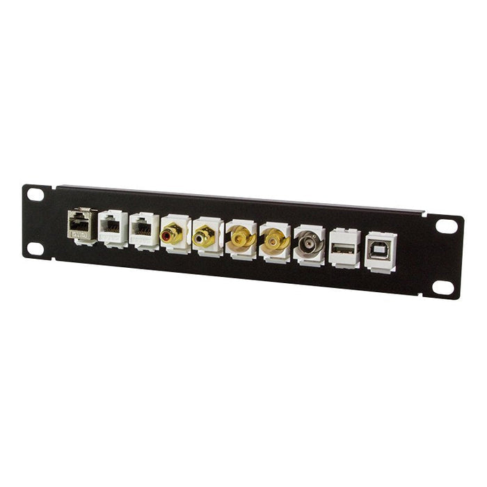 Logilink 10" Kystone Panel For 10 Keystone Jacks, Negro